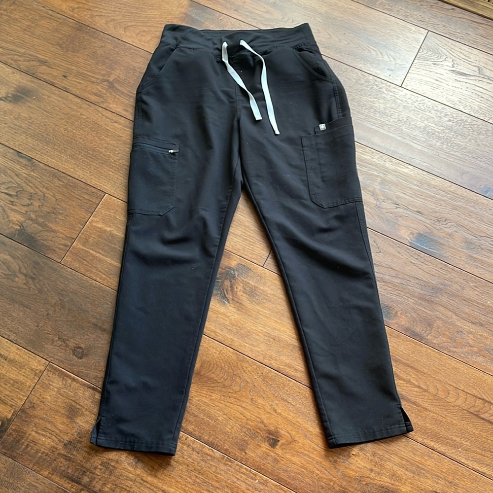 FIGS Yola skinny high waist scrub pants size xsmall black